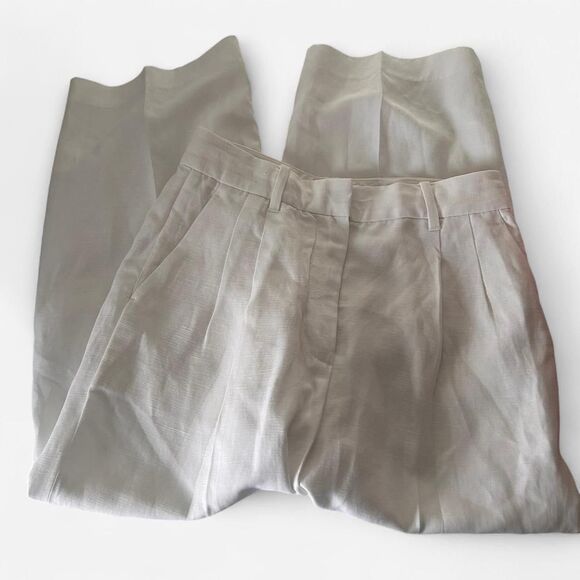 Aritzia Effortless CruiseLinen Coastal Minimalist Cropped Trousers – Size 6 - Picture 3 of 8